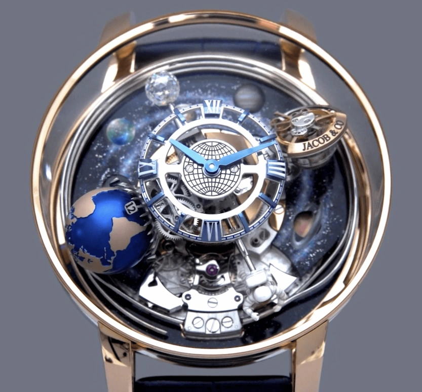 Jacob & Co.,Astronomia 50mm,50mm,Rose Gold,Sapphire,Gold,Crystal,Multi-Color,Blue,Handwound,50hours,In-house Caliber,AM500,AM500.40.AA.AA.ABALA