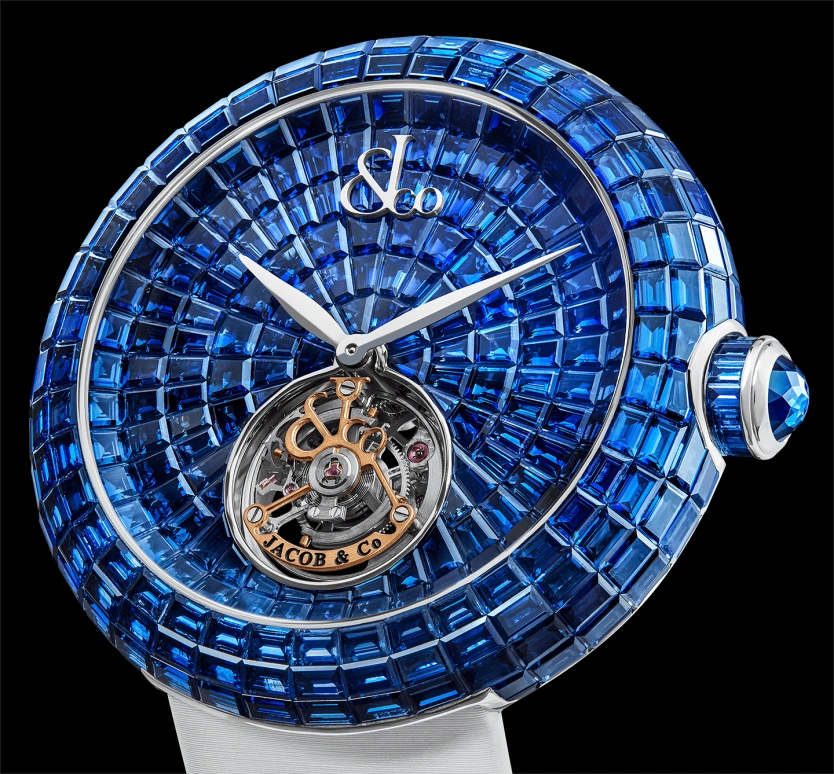 Jacob & Co.,Brilliant 146mm,146mm,Gold,White Gold,Handwound,In-house Caliber,Sapphire,BT543,BT543.30.BB.BB.B
