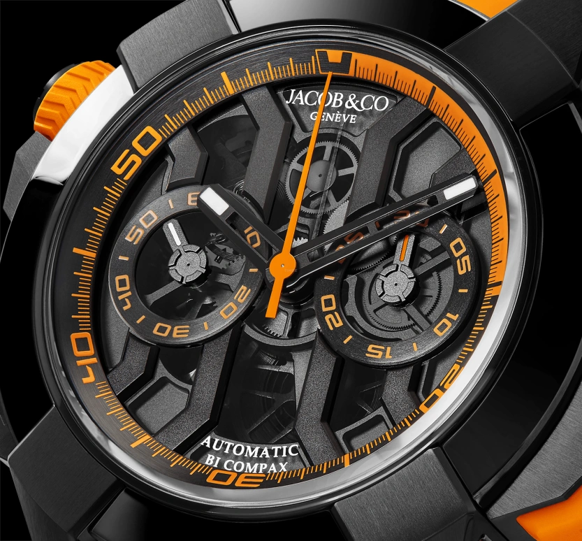 Jacob & Co.,EPIC ,Titanium,48hours,In-house Caliber,Sapphire,EC313,EC313.21.SB.BO.E
