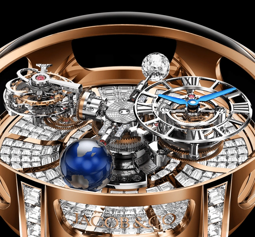 Jacob & Co.,Astronomia 50mm,50mm,Rose Gold,Gold,Silver,Gold,Handwound,60hours,In-house Caliber,AT800,AT800.40.BD.BD.A