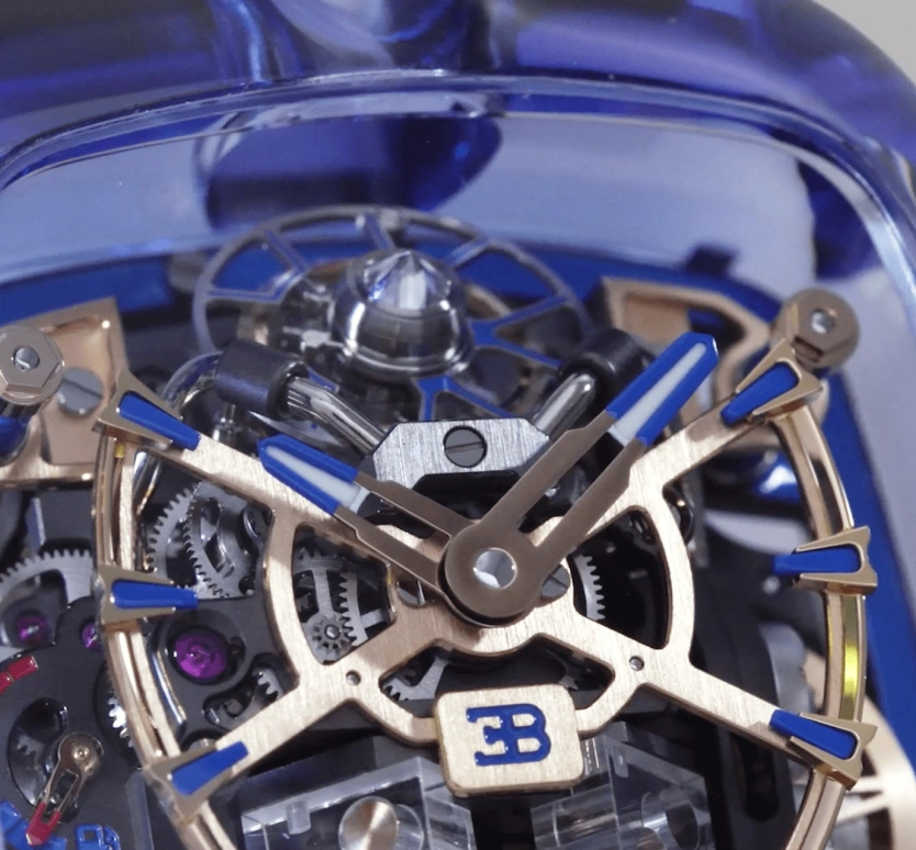 Jacob & Co.,Bugatti Chiron 57.80x44.40mm,57.80x44.40mm,Sapphire,Crystal,Silver,Black,Blue,Handwound,60hours,In-house Caliber,BU210,BU210.80.AM.UA.BBRUA