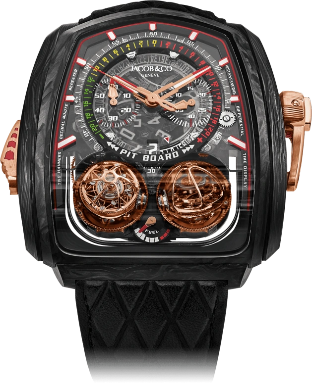 Jacob & Co.,Twin Turbo Furious 57x52mm,57x52mm,Forged Carbon,Carbon,Handwound,50hours,In-house Caliber,TT210,TT210.29.AA.AA.A
