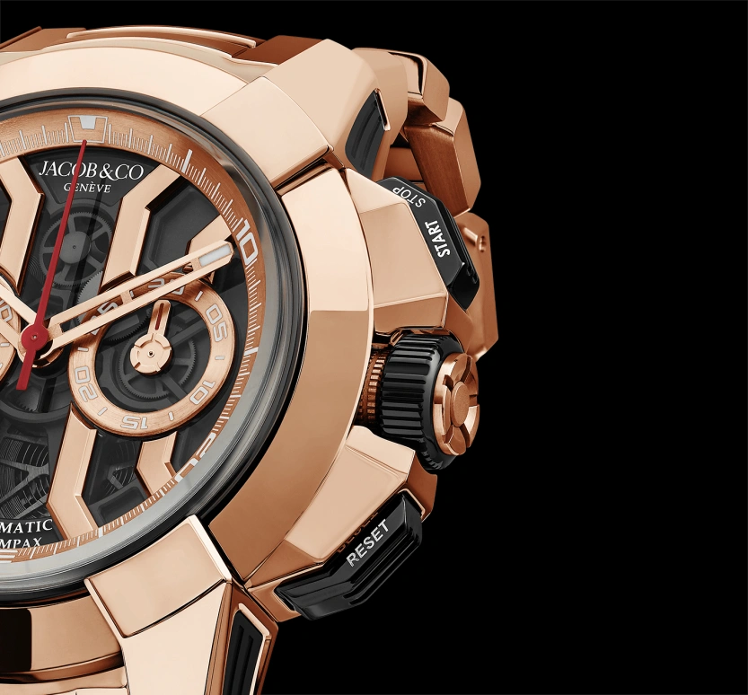 Jacob & Co.,EPIC ,Rose Gold,Titanium,Gold,48hours,In-house Caliber,Sapphire,EC323,EC323.42.AC.AA.A40AA