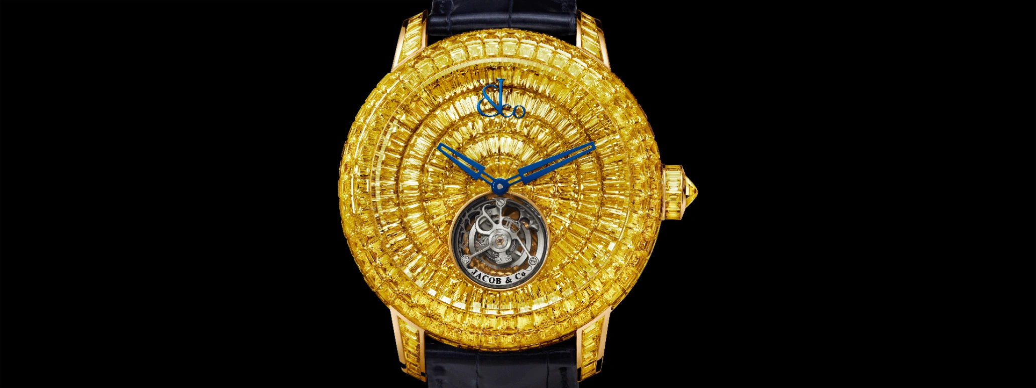 Jacob & Co.,Caviar Tourbillon 140mm,140mm,Yellow Gold,Gold,Handwound,100hours,In-house Caliber,CV201,CV201.50.YD.UA.A