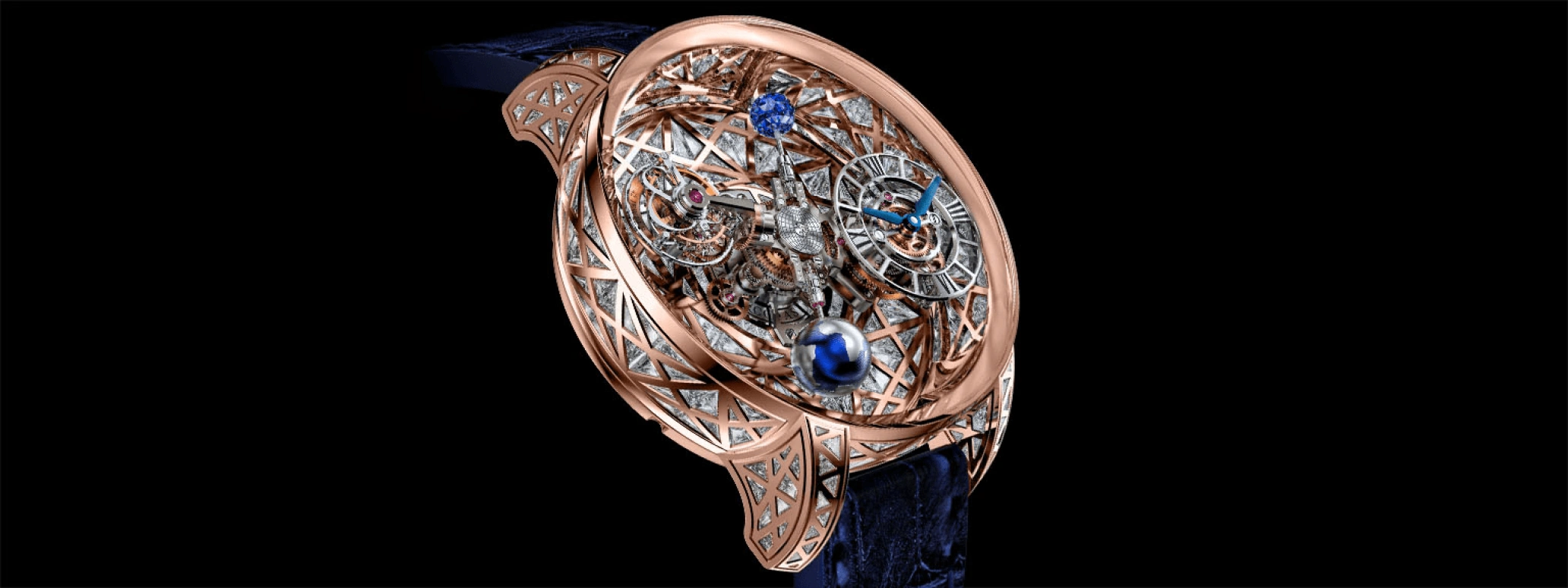 Jacob & Co.,Astronomia 50mm,50mm,Rose Gold,Gold,Handwound,60hours,In-house Caliber,AT800,AT800.40.HD.HD.B