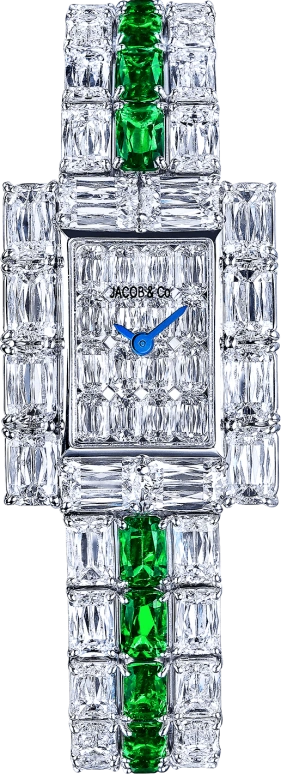 Jacob & Co.,BOUTIQUE ,White Gold,Silver,Sapphire,Crystal Glass,Square,92149183