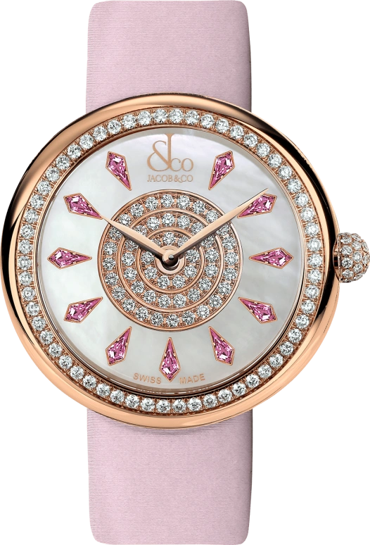 Jacob & Co.,Brilliant 44mm,44mm,Rose Gold,Gold,Quartz,In-house Caliber,Mother of Pearl,Sapphire,BQ030,BQ030.40.RO.KC.A