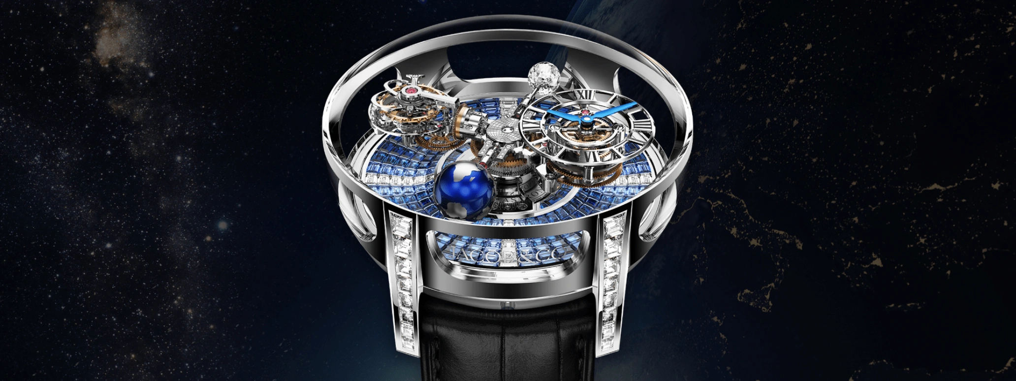 Jacob & Co.,Astronomia ,Gold,White Gold,Handwound,60hours,In-house Caliber,AT800,AT800.30.BD.UA.B