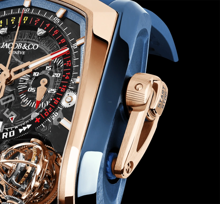 Jacob & Co.,Twin Turbo Furious 57x52mm,57x52mm,Rose Gold,Titanium,Gold,Handwound,50hours,In-house Caliber,TT200,TT200.40.BC.AC.A