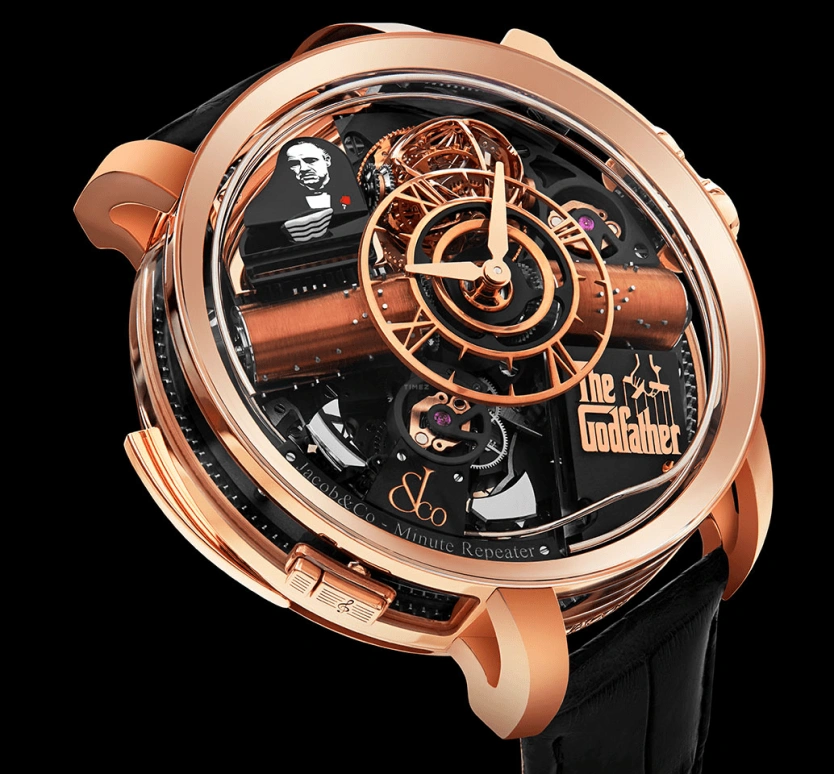 Jacob & Co.,Opera Godfather 49mm,49mm,Rose Gold,Sapphire,Gold,Crystal,Handwound,44hours,In-house Caliber,Godfather,OP500,OP500.40.AA.AA.ABALA