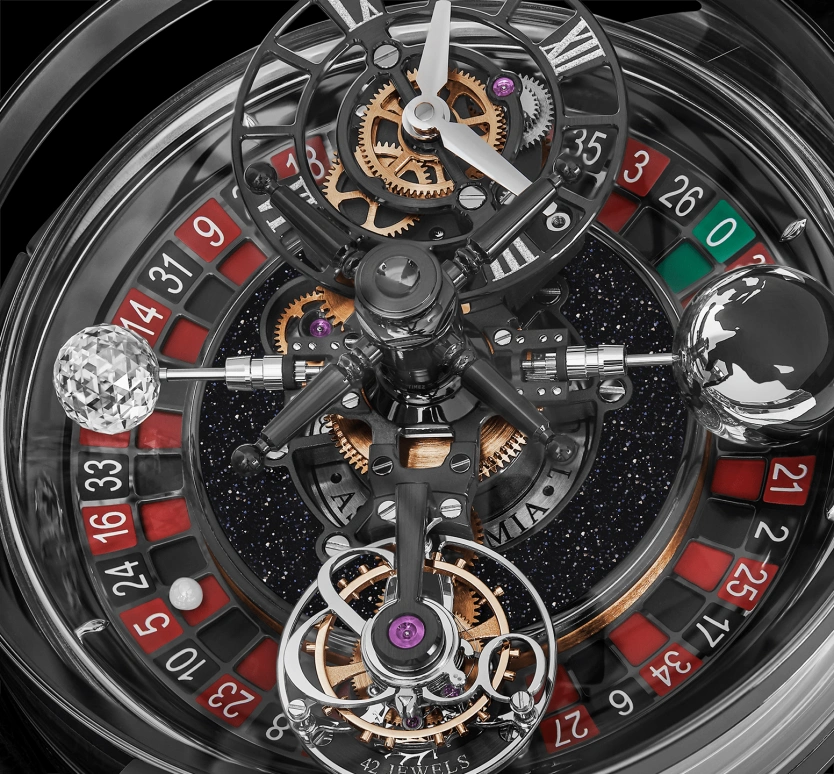 Jacob & Co.,Astronomia 47mm,47mm,Black Gold,Sapphire,Gold,Handwound,60hours,In-house Caliber,AT160,AT160.41.AA.AA.ABALA