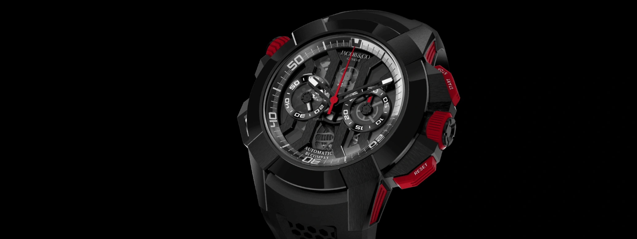 Jacob & Co.,EPIC ,Titanium,48hours,In-house Caliber,Sapphire,EC313,EC313.21.SB.BB.B