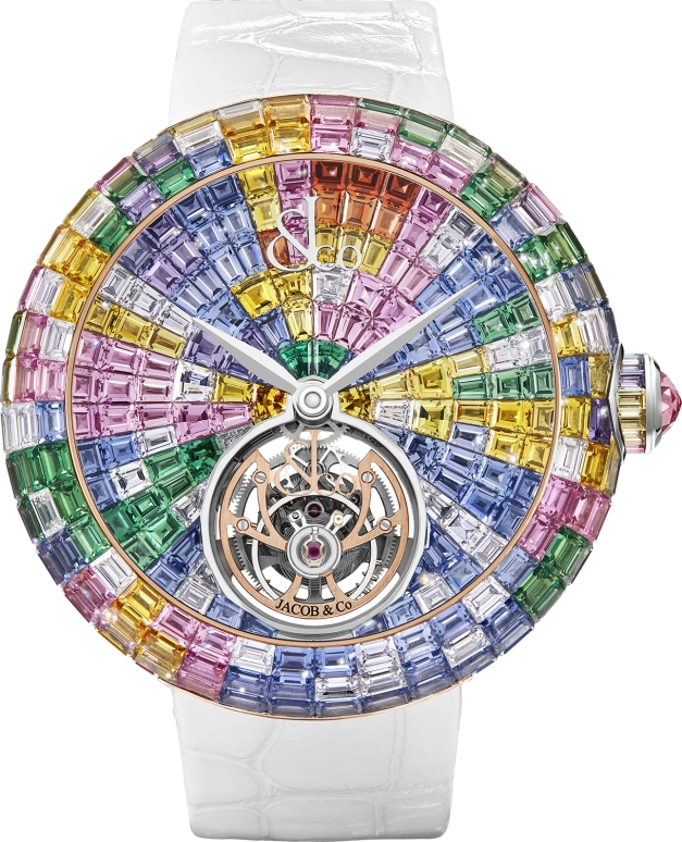 Jacob & Co.,Brilliant 47mm,47mm,Sapphire,Gold,White Gold,Handwound,In-house Caliber,Sapphire,BT546,BT546.30.AA.UA.A