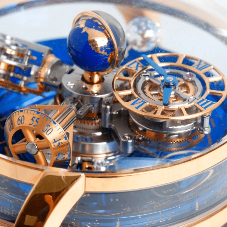 Jacob & Co.,Astronomia 47mm,47mm,Rose Gold,Blue,Handwound,Tourbillon,Zodiac Indications,Day / Night Indication,AT110,AT110.40.AA.WD.A II