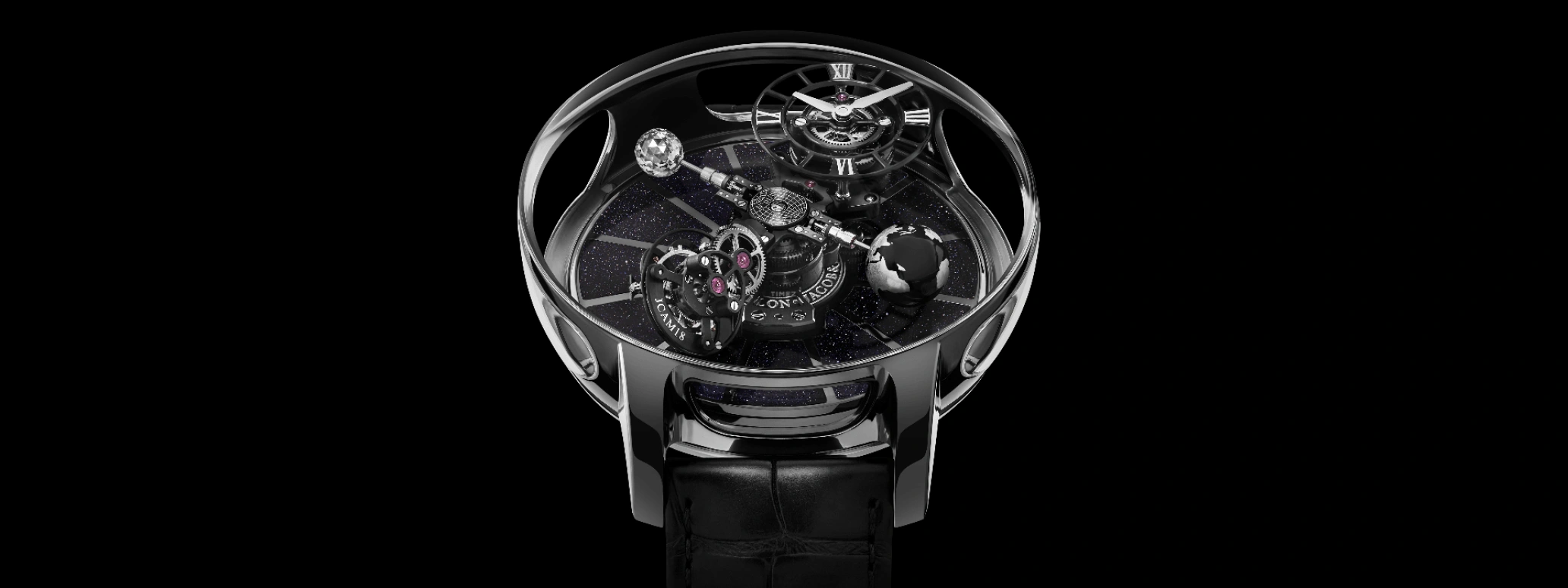 Jacob & Co.,Astronomia ,Ceramic,Handwound,60hours,In-house Caliber,AT100,AT100.95.KK.SD.B