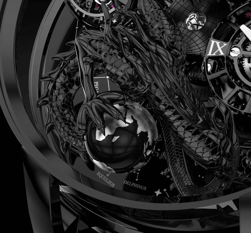 Jacob & Co.,Astronomia 47mm,47mm,Black Gold,Sapphire,Gold,Handwound,60hours,In-house Caliber,AT112,AT112.31.DR.UA.A