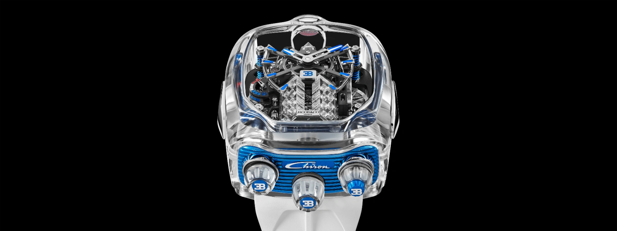 Jacob & Co.,Bugatti Chiron ,Titanium,Sapphire,Crystal,Handwound,60hours,In-house Caliber,BU210,BU210.80.AB.AA.BBRUA