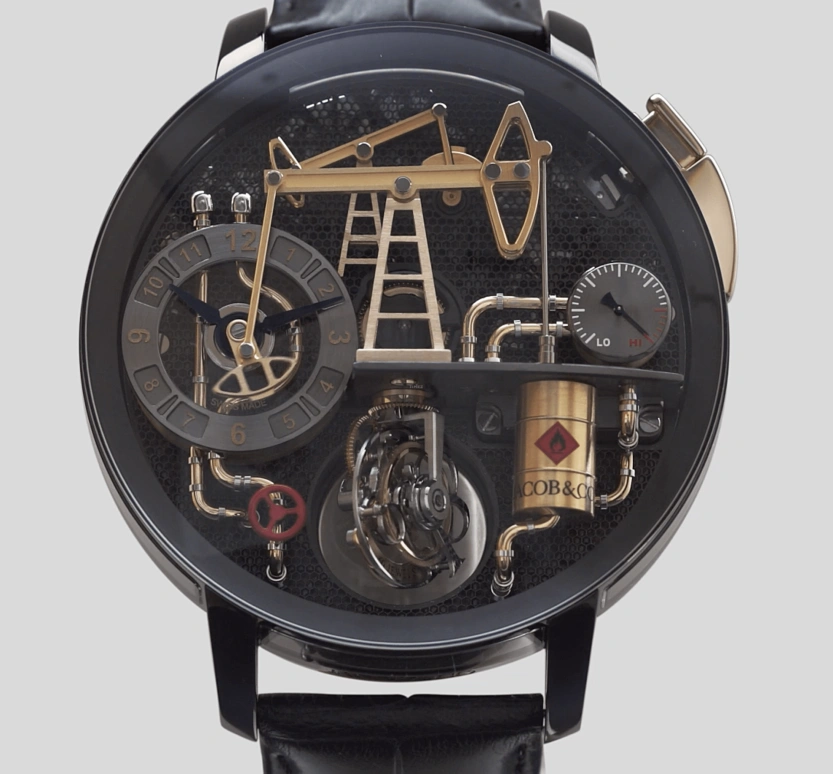 Jacob & Co.,Oil Pump ,Titanium,Sapphire,Handwound,60hours,In-house Caliber,OI100,OI100.21.AA.AA.A