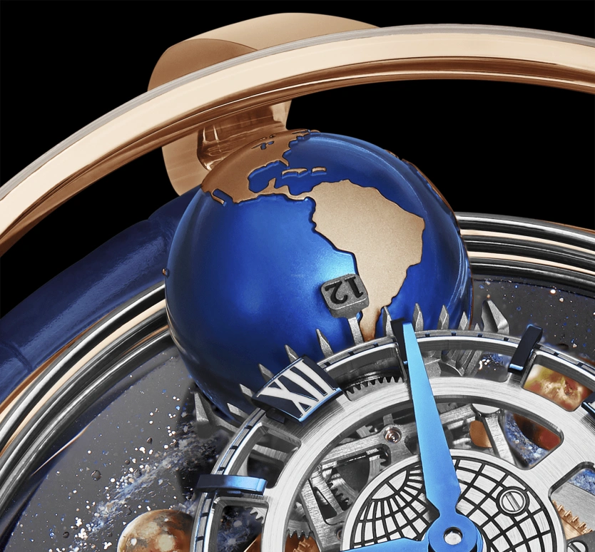 Jacob & Co.,Astronomia 50mm,50mm,Rose Gold,Sapphire,Gold,Crystal,Multi-Color,Blue,Handwound,50hours,In-house Caliber,AM500,AM500.40.AA.AA.ABALA