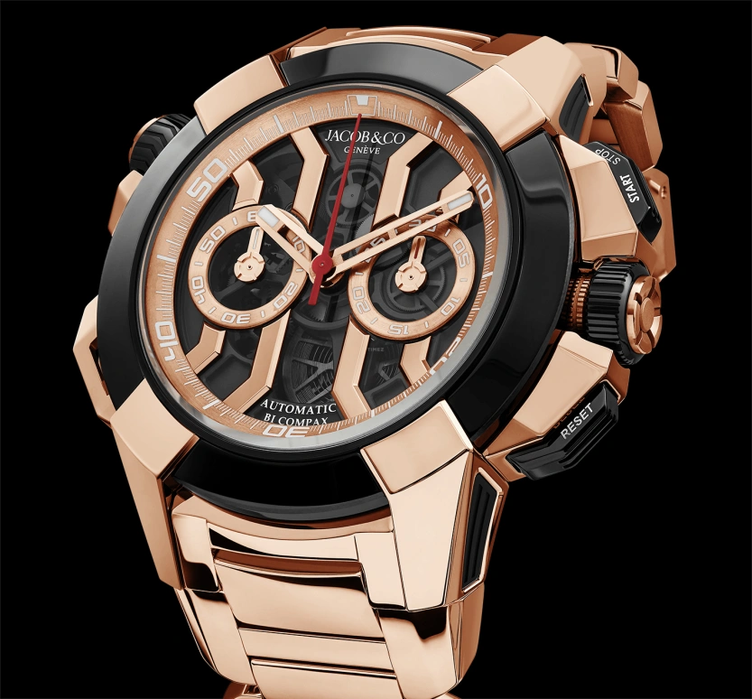 Jacob & Co.,EPIC ,Rose Gold,Titanium,Gold,48hours,In-house Caliber,Sapphire,EC311,EC311.42.PD.BN.A40AA