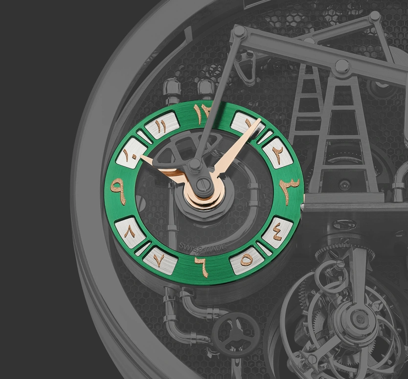 Jacob & Co.,Oil Pump ,Rose Gold,Sapphire,Gold,Handwound,60hours,In-house Caliber,OI100,OI100.40.AA.AB.A
