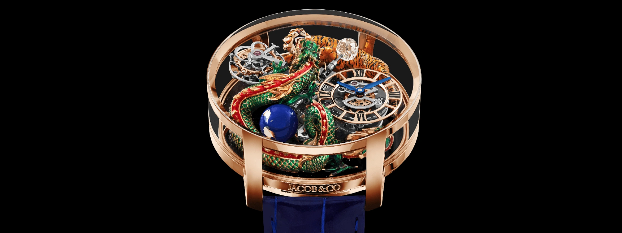 Jacob & Co.,Astronomia 47mm,47mm,Rose Gold,Sapphire,Gold,Crystal,Handwound,60hours,In-house Caliber,AT114,AT114.40.AA.UA.A