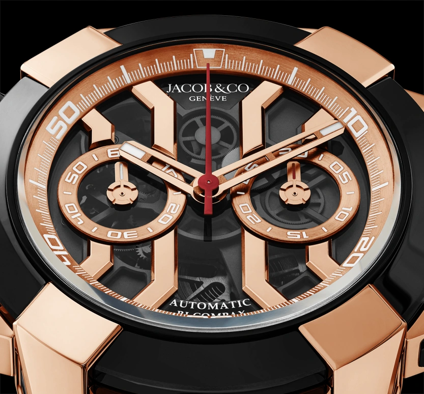 Jacob & Co.,EPIC ,Rose Gold,Titanium,Gold,48hours,In-house Caliber,Sapphire,EC311,EC311.42.PD.BN.A40AA