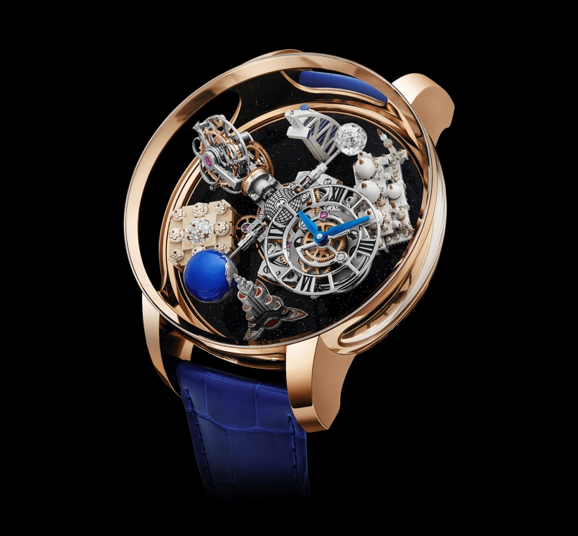 Jacob & Co.,Astronomia 50mm,50mm,Rose Gold,Sapphire,Gold,Handwound,60hours,In-house Caliber,AT102,AT102.40.AI.UA.ABALA