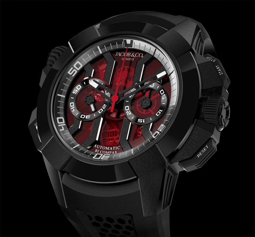 Jacob & Co.,EPIC ,Titanium,48hours,In-house Caliber,Sapphire,EC311,EC311.21.SB.RB.A