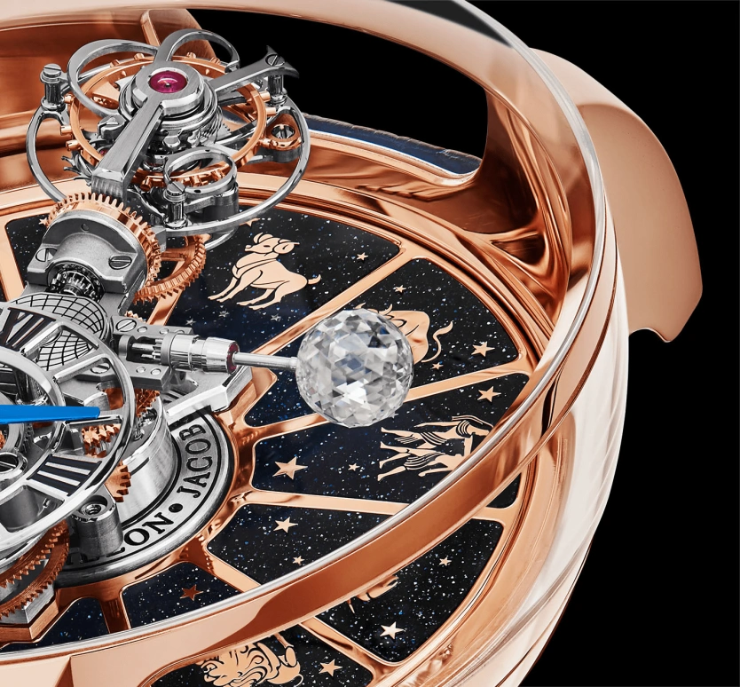 Jacob & Co.,Astronomia 50mm,50mm,Rose Gold,Gold,Handwound,60hours,In-house Caliber,AT100,AT100.40.AC.AB.B