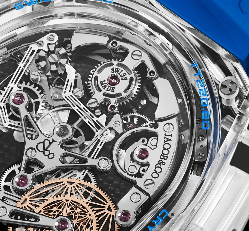 Jacob & Co.,Twin Turbo Furious ,Sapphire,Crystal,Handwound,50hours,In-house Caliber,TT220,TT220.80.AA.AB.A