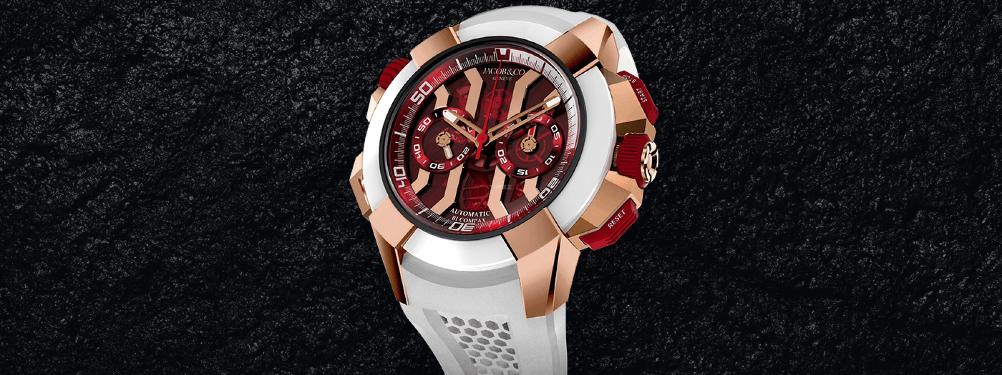 Jacob & Co.,EPIC ,Rose Gold,Gold,48hours,In-house Caliber,Sapphire,EC313,EC313.42.PA.RR.F
