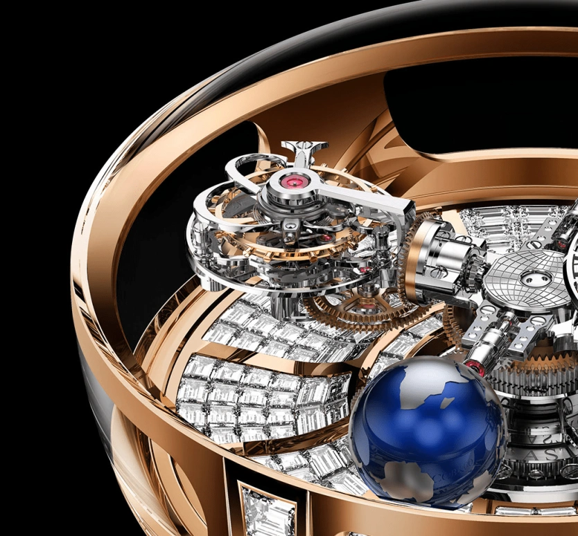 Jacob & Co.,Astronomia 50mm,50mm,Rose Gold,Gold,Silver,Gold,Handwound,60hours,In-house Caliber,AT800,AT800.40.BD.BD.A