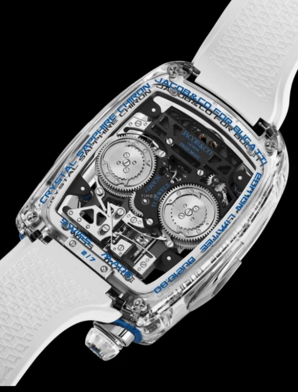 Jacob & Co.,Bugatti Chiron ,Titanium,Sapphire,Crystal,Handwound,60hours,In-house Caliber,BU210,BU210.80.AB.AA.BBRUA