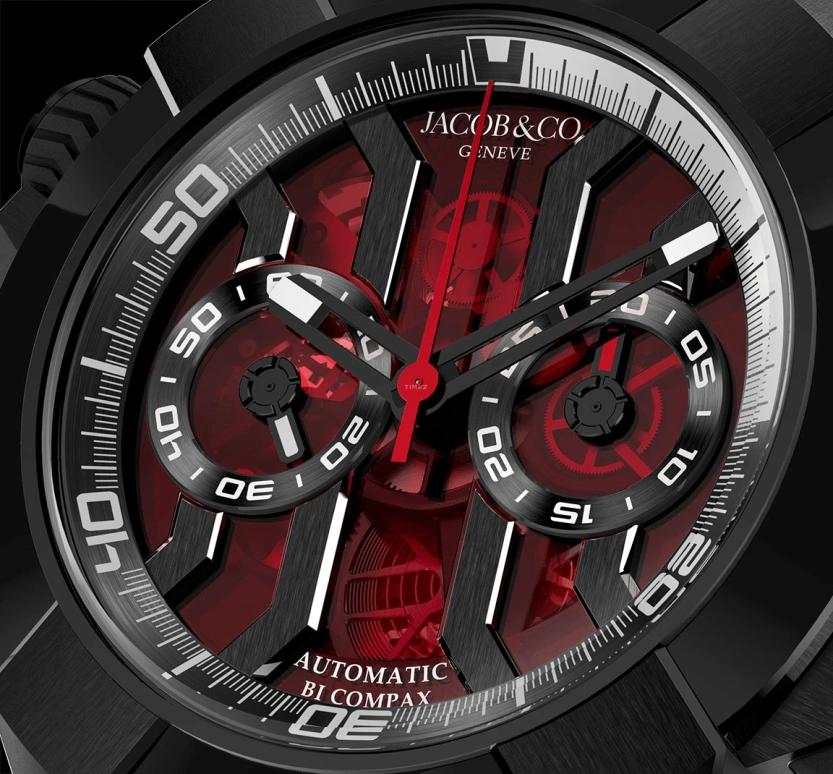 Jacob & Co.,EPIC ,Titanium,48hours,In-house Caliber,Sapphire,EC311,EC311.21.SB.RB.A