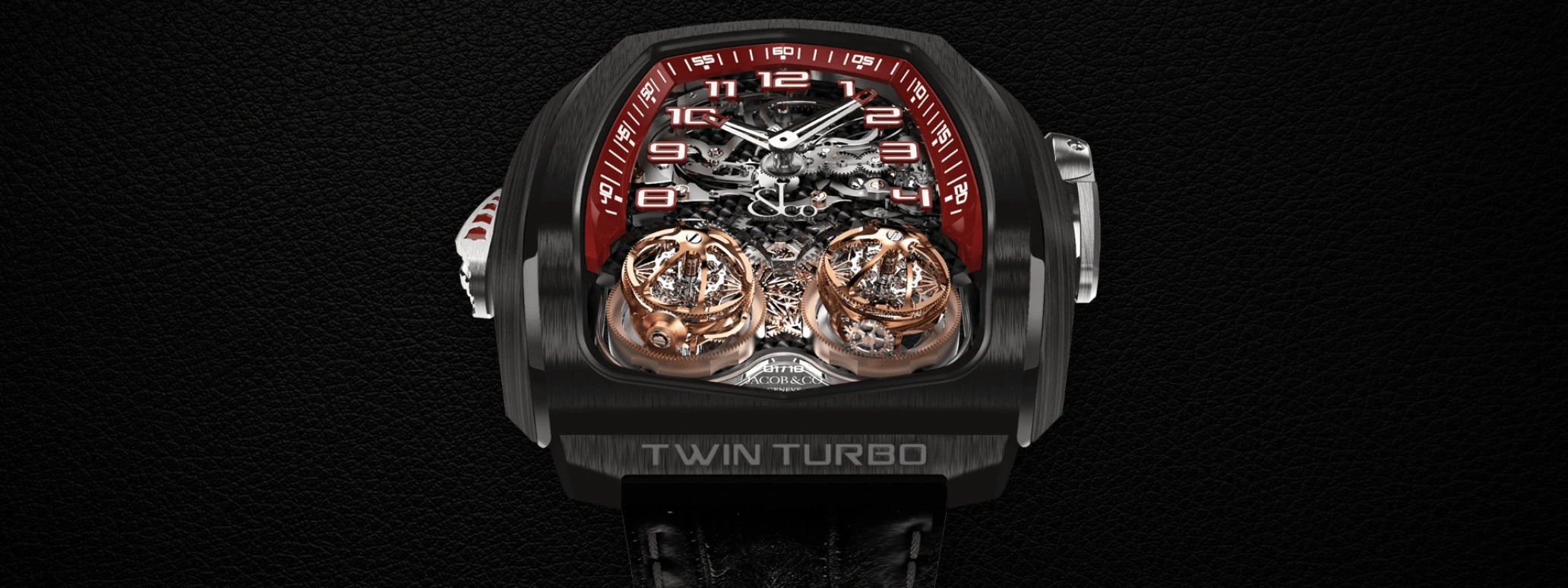 Jacob & Co.,Twin Turbo Furious 57.30x51mm,57.30x51mm,Titanium,Handwound,72hours,In-house Caliber,TT100,TT100.21.NS.NK.C