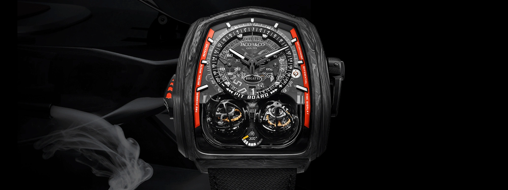 Jacob & Co.,Twin Turbo Furious ,Forged Carbon,Titanium,Carbon,Handwound,50hours,In-house Caliber,TT210,TT210.29.AB.AB.ABVEA