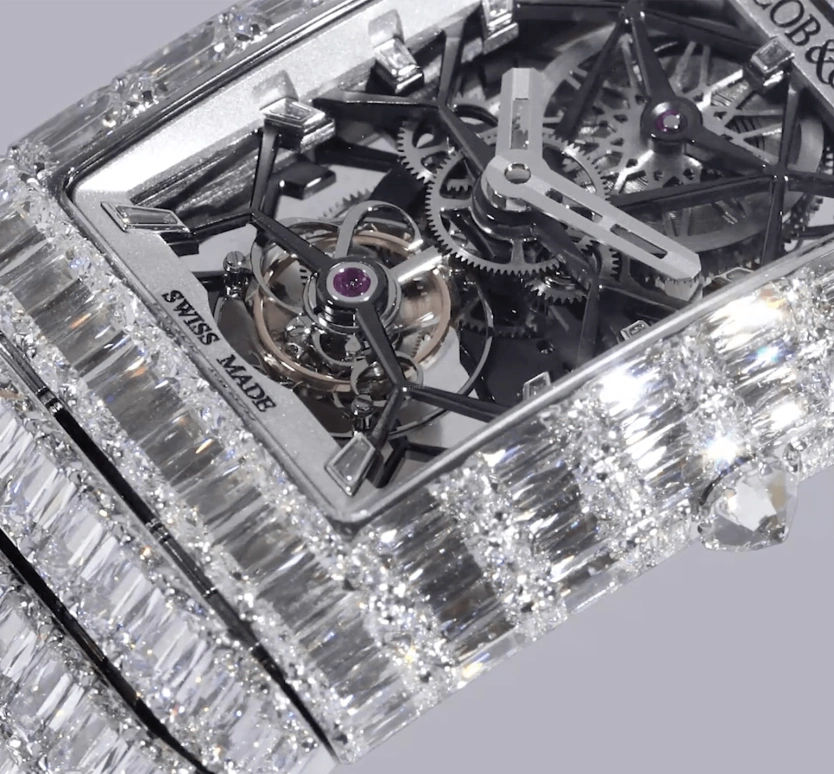 Jacob & Co.,Billionaire 45.67x35mm,45.67x35mm,Gold,White Gold,Sapphire,BL122,BL122.30.BD.BD.A