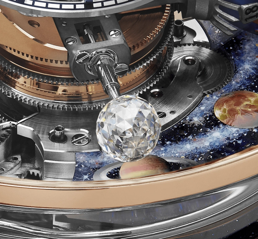 Jacob & Co.,Astronomia 50mm,50mm,Rose Gold,Sapphire,Gold,Crystal,Multi-Color,Blue,Handwound,50hours,In-house Caliber,AM500,AM500.40.AA.AA.ABALA