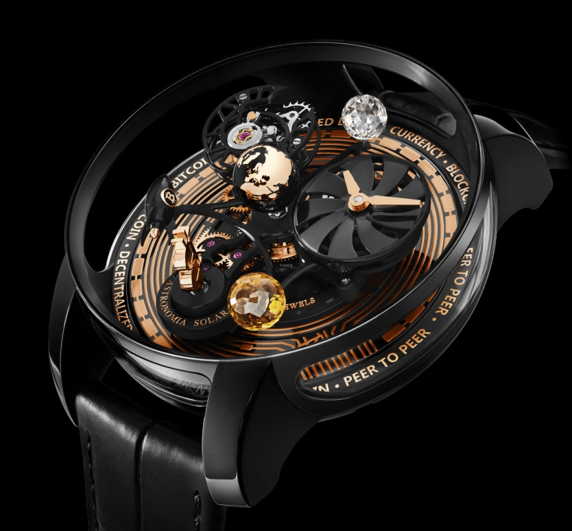 Jacob & Co.,Astronomia 44mm,44mm,Titanium,Sapphire,Handwound,48hours,In-house Caliber,AS310,AS310.21.AB.AA.A