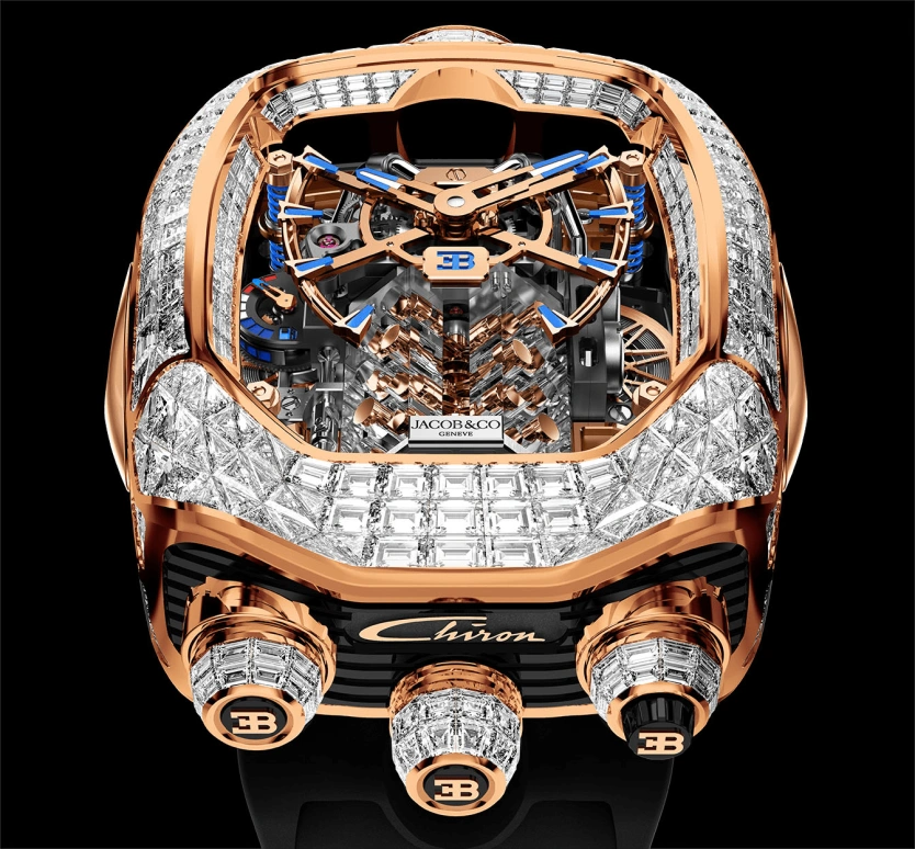 Jacob & Co.,Bugatti Chiron 41.70x36mm,41.70x36mm,Rose Gold,Gold,Sapphire,BU800,BU800.40.BD.BD.A