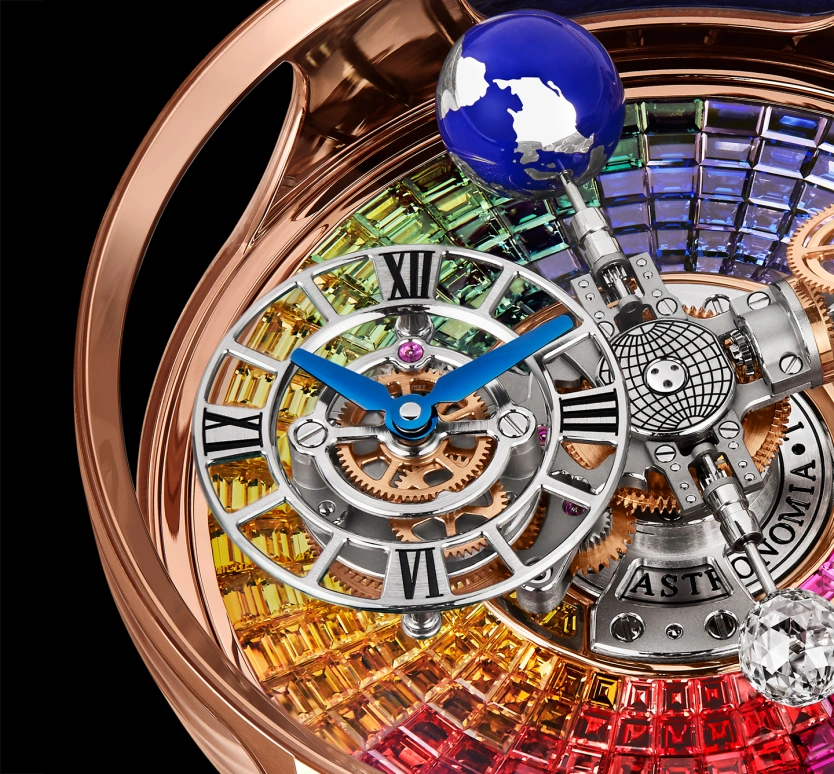 Jacob & Co.,Astronomia 50mm,50mm,Rose Gold,Gold,Handwound,60hours,In-house Caliber,AT100,AT100.40.AC.UR.A