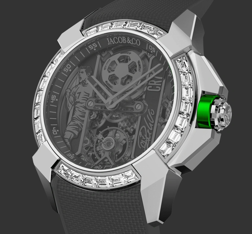 Jacob & Co.,EPIC 44mm,44mm,Stainless Steel,Handwound,48hours,In-house Caliber,Cristiano Ronaldo,EX120,EX120.10.BC.AA.ABRUA