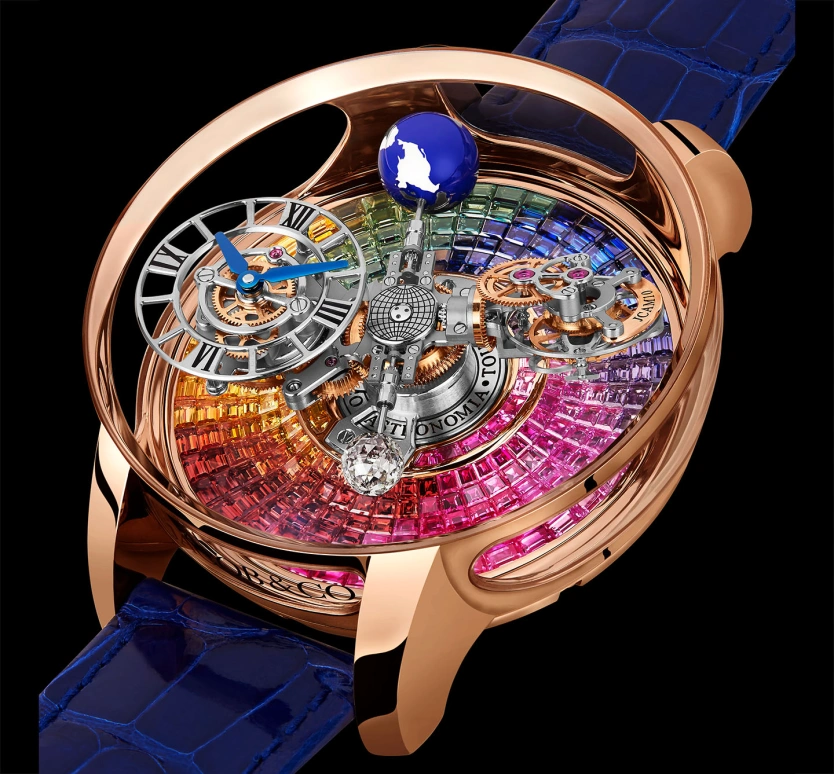 Jacob & Co.,Astronomia 50mm,50mm,Rose Gold,Gold,Handwound,60hours,In-house Caliber,AT100,AT100.40.AC.UR.A