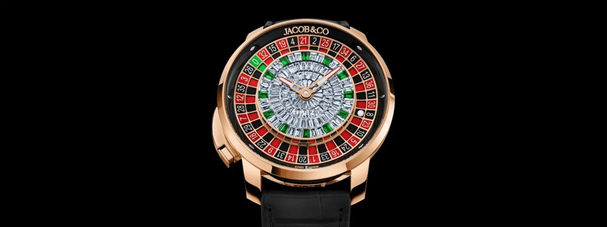 Jacob & Co.,Casino 44mm,44mm,Rose Gold,Multi-Color,Handwound,Tourbillon,Round,CA100,CA100.40.AB.BA.ABALA