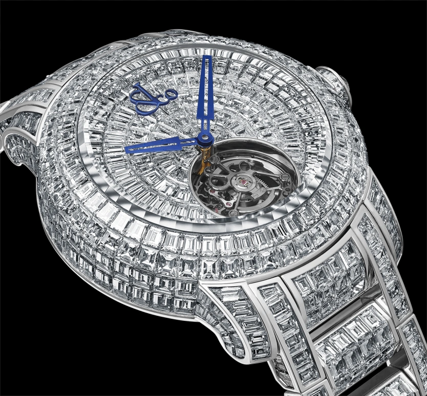 Jacob & Co.,Caviar Tourbillon 123mm,123mm,Gold,White Gold,Handwound,100hours,In-house Caliber,CV300,CV300.30.BD.BD.A30BA