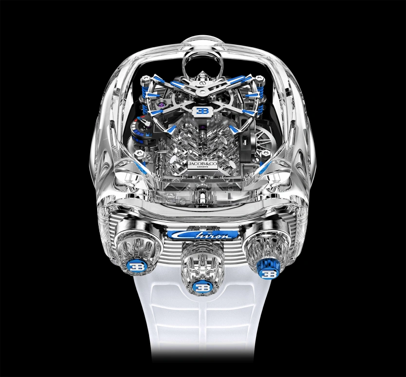 Jacob & Co.,Bugatti Chiron ,Titanium,Sapphire,Crystal,Handwound,60hours,In-house Caliber,BU210,BU210.80.AA.AA.BBRUA