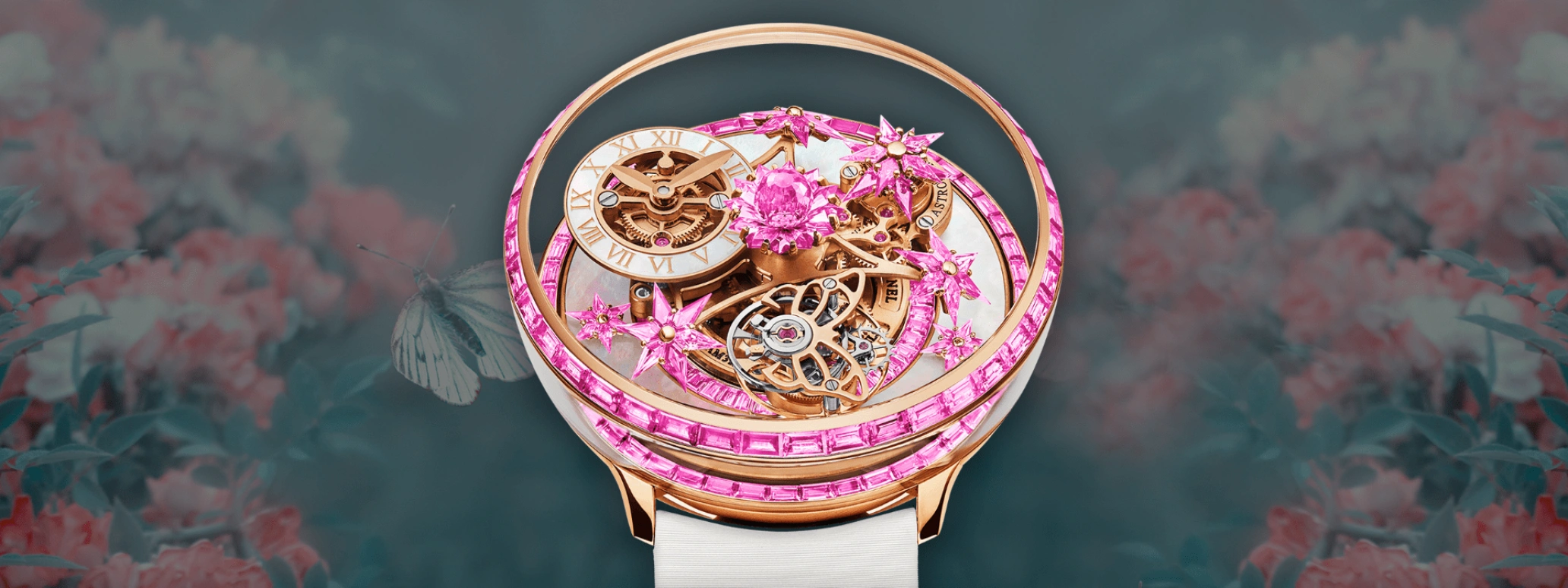 Jacob & Co.,Fleurs de Jardin ,Rose Gold,Gold,Handwound,48hours,In-house Caliber,AF321,AF321.40.BA.AD.A