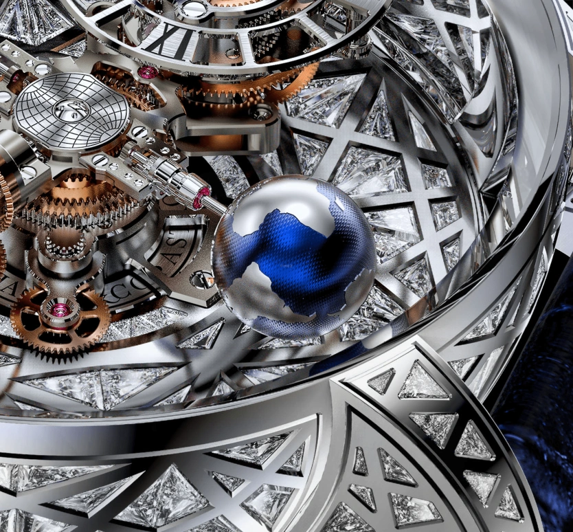 Jacob & Co.,Astronomia ,Sapphire,Gold,White Gold,Handwound,60hours,In-house Caliber,AT800,AT800.30.HD.HD.A