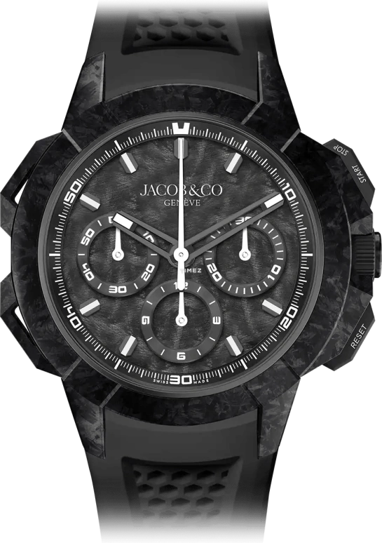 Jacob & Co.,EPIC 44mm,44mm,Forged Carbon,Titanium,Grey,Black,Automatic,Chronograph,Sapphire,Crystal Glass,EC440,EC440.29.AA.AA.A